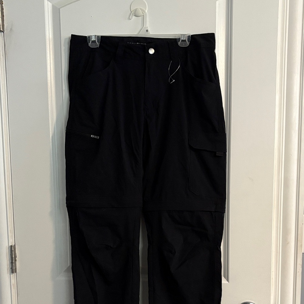 Men's Convertible Black Hiking Pants Columbia